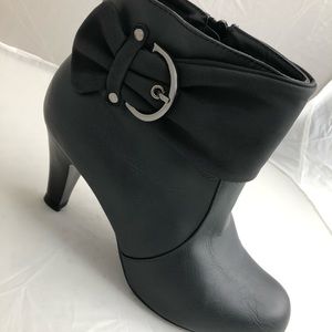 Black Leather Ankle Boots